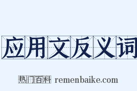 应用文反义词是什么意思的图片